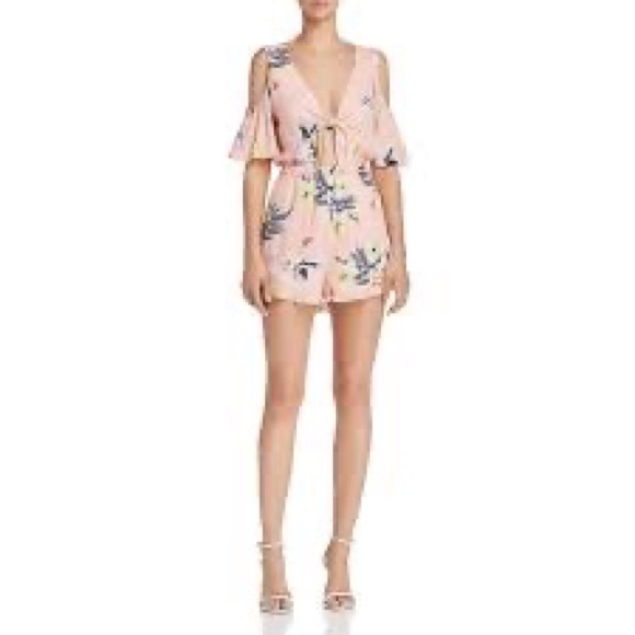 🎉2/$60 sale🎉 JACK BY BB DAKOTA Skylar Womens Floral Tie Front Romper - Picture 1 of 4